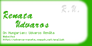 renata udvaros business card